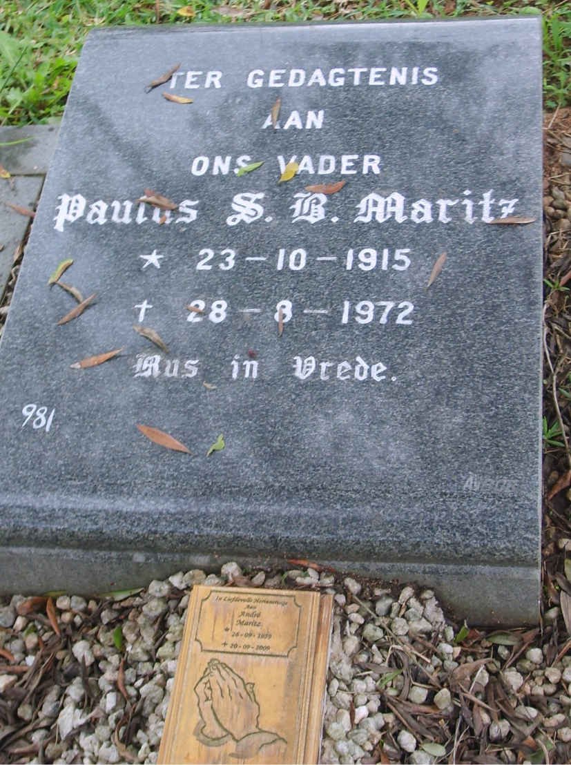 MARITZ Paulus S.B. 1915-1972 :: MARITZ André 1979-2009