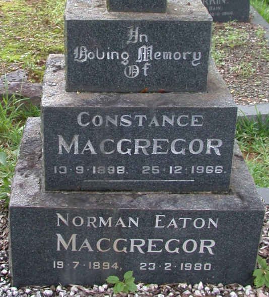 MACGREGOR Norman Eaton 1894-1980 &amp; Constance 1898-1966