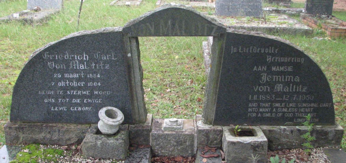 MALTITZ Friedrich Carl, von 1884-1964 &amp; Jemima 1883-1950