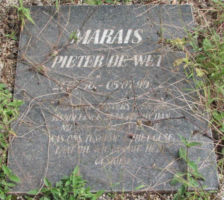 MARAIS Pieter de Wet 1956-1999