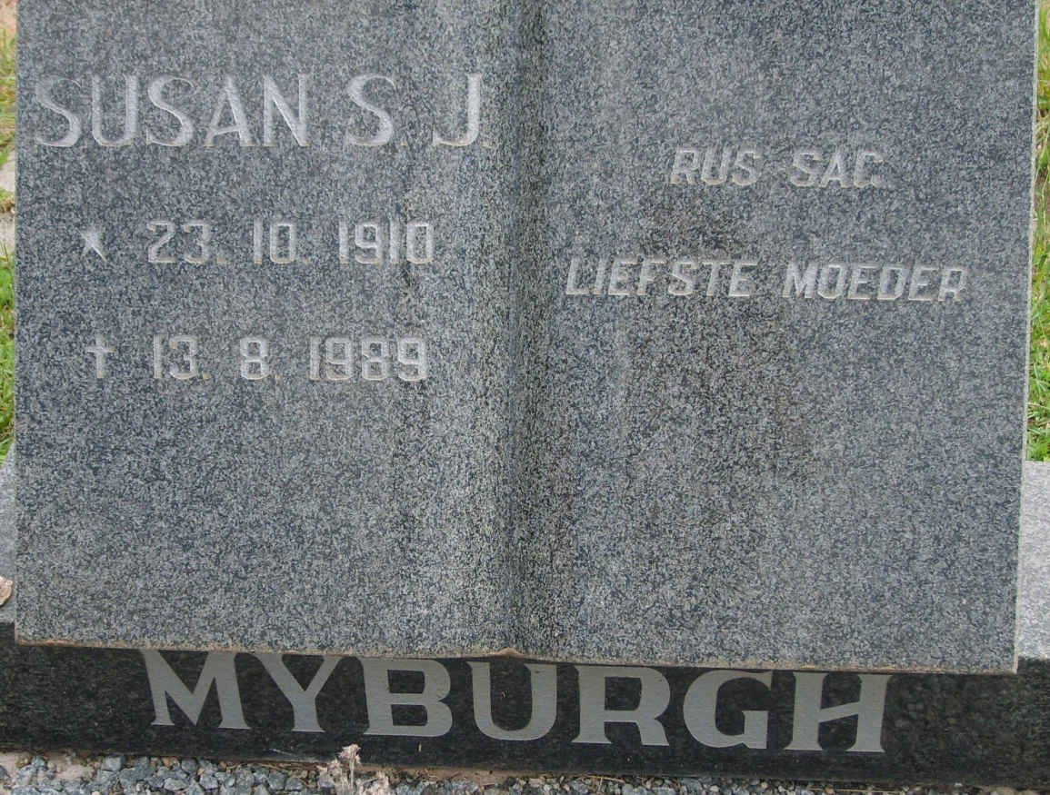 MYBURGH Susan S.J. 1910-1989