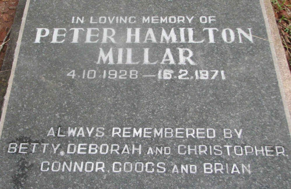 MILLAR Peter Hamilton 1928-1971