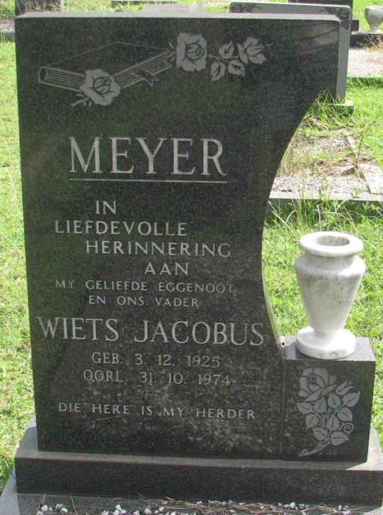 MEYER Wiets Jacobus 1925-1974