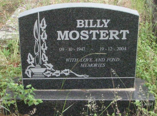 MOSTERT Billy 1947-2004