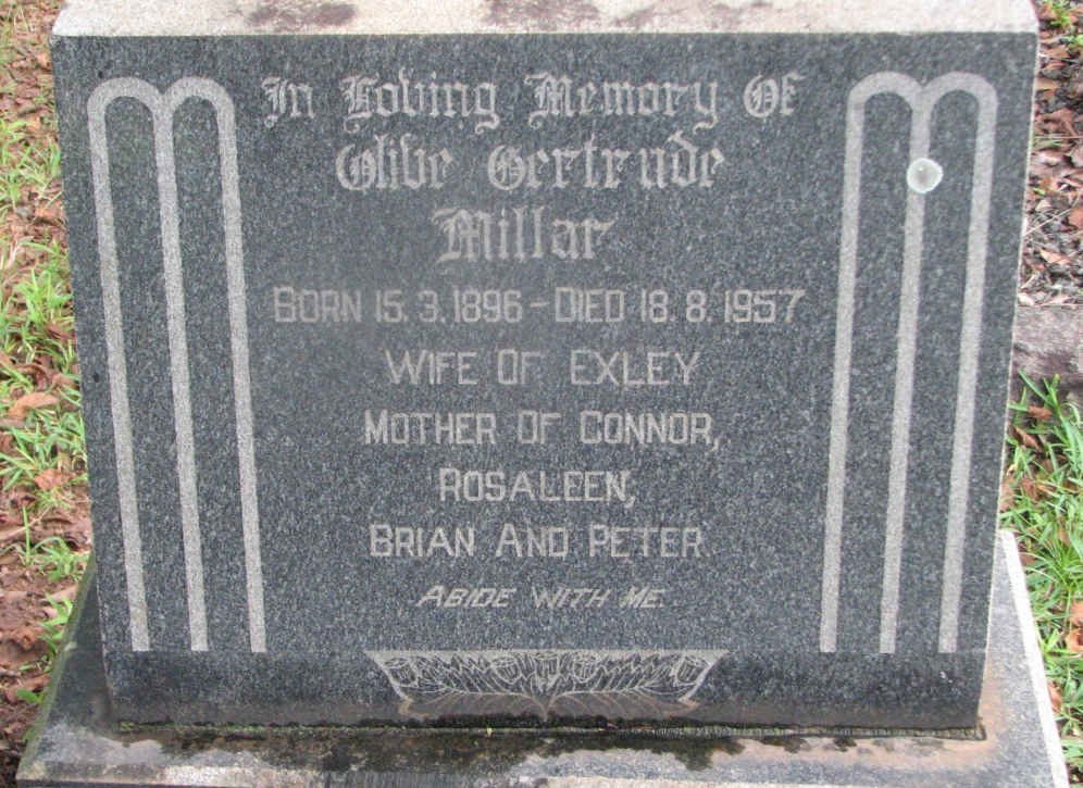 MILLAR Olive Gertrude 1896-1957