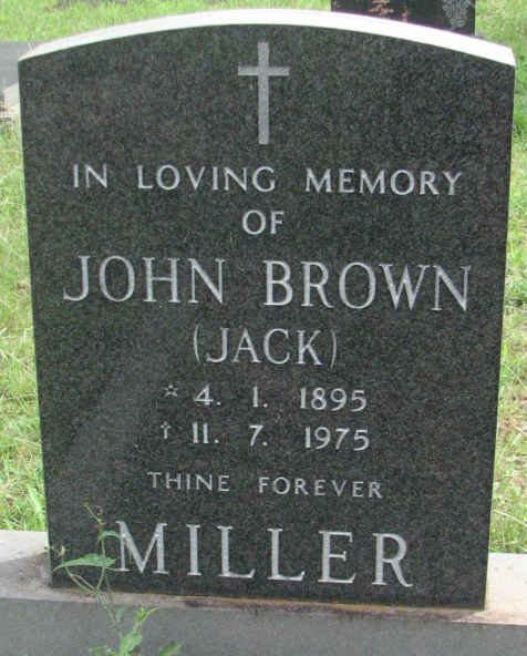 MILLER John Brown 1895-1975