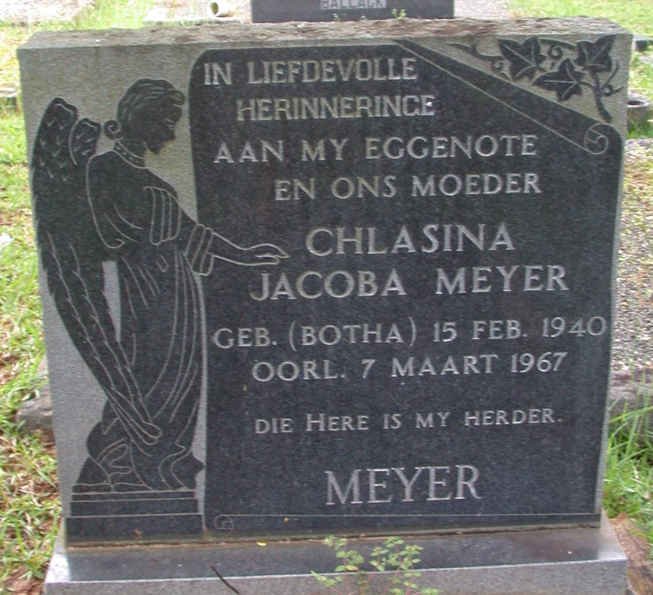 MEYER Chlasina Jacoba nee BOTHA 1940-1967