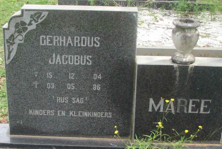 MAREE Gerhardus Jacobus 1904-1986