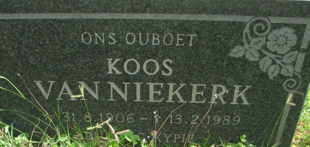 NIEKERK Koos, van 1906-1989
