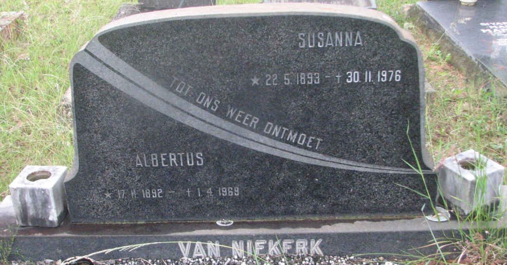 NIEKERK Albertus, van 1892-1969 &amp; Susanna 1893-1976