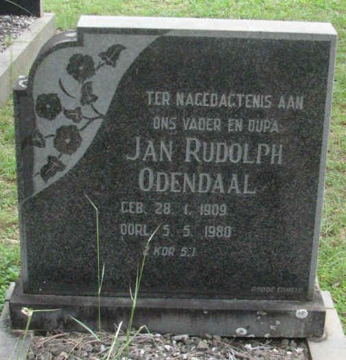 ODENDAAL Jan Rudolph 1909-1980