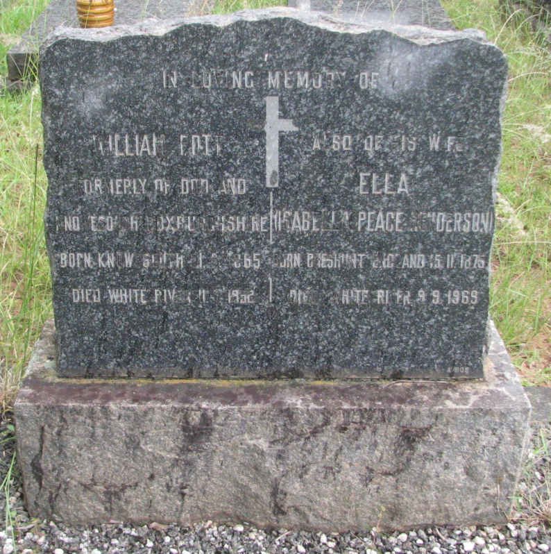 POTT William 1865-1952 &amp; Isabella Peace HENDERSON 1875-1969