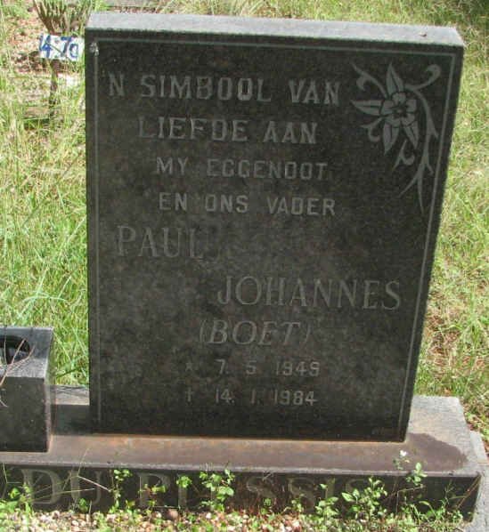 PLESSIS Paul Johannes, du 1949-1984