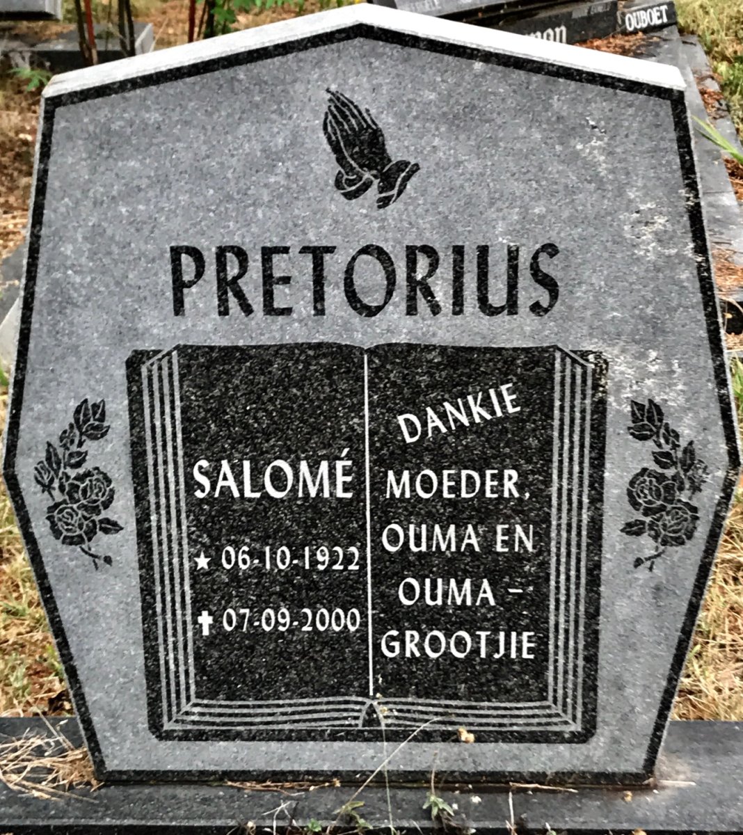 PRETORIUS Salomé 1922-2000