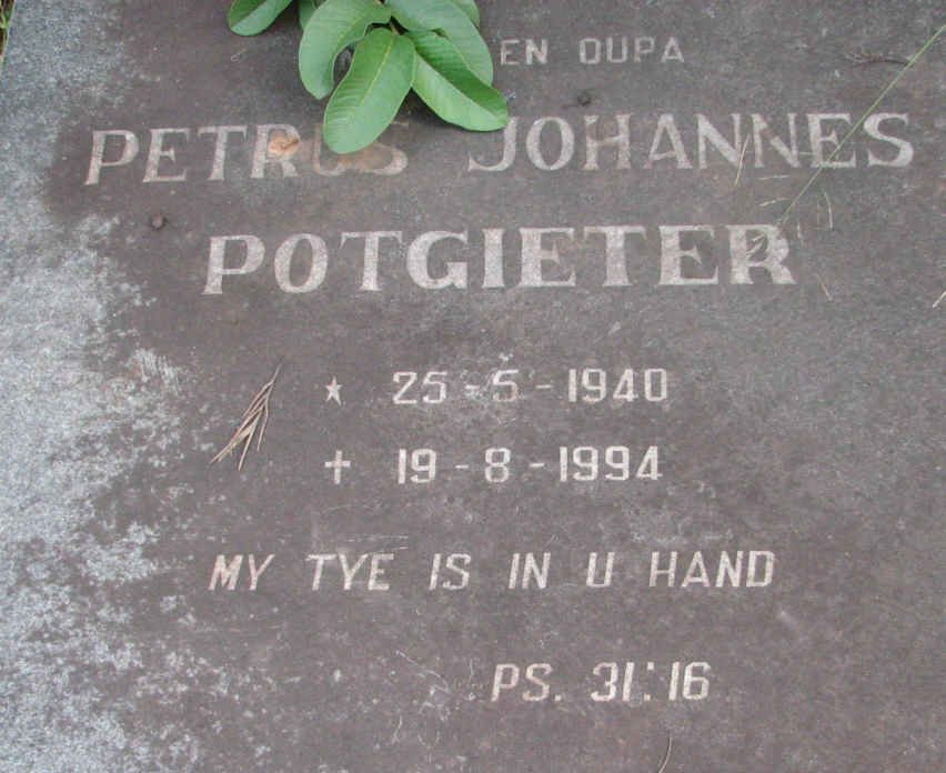 POTGIETER Petrus Johannes 1940-1994