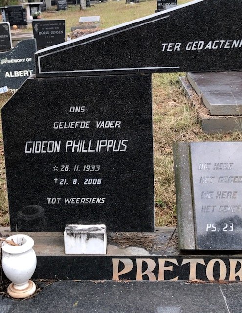 PRETORIUS Gideon Phillippus 1933-2006