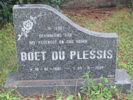 PLESSIS Boet, du 1941-1994
