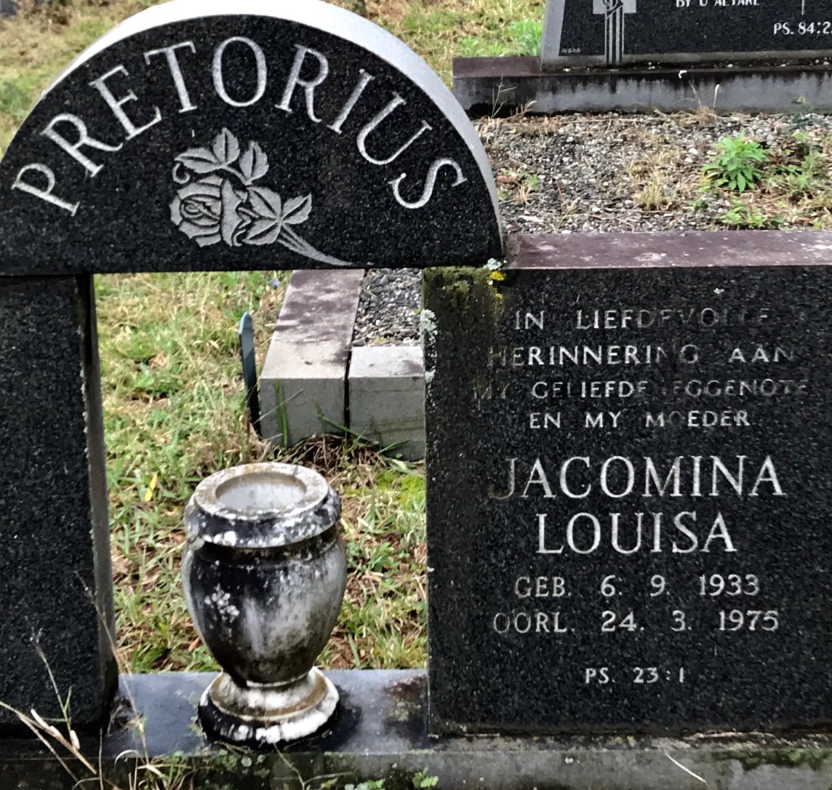PRETORIUS Jacomina Louisa 1933-1975