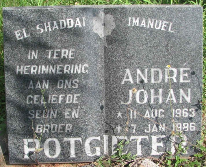 POTGIETER André Johan 1963-1986