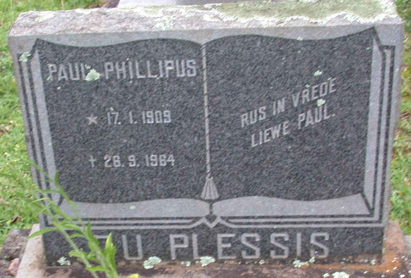 PLESSIS Paul Phillipus, du 1909-1964