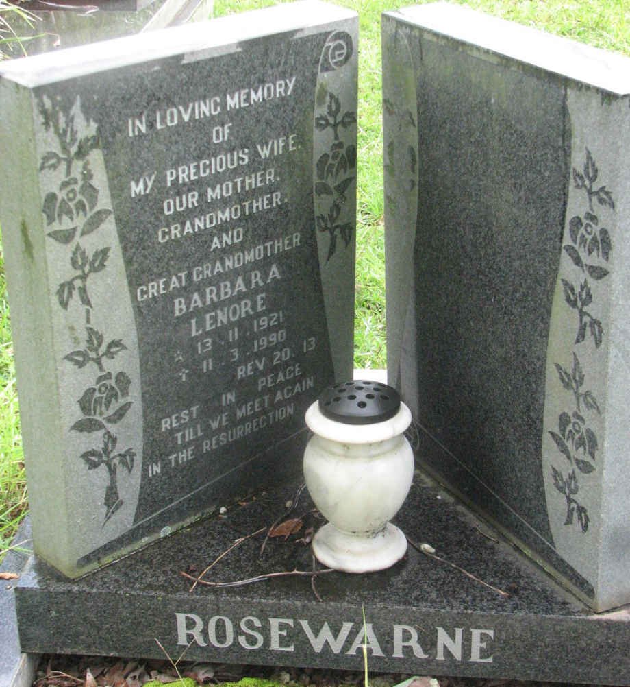 ROSEWARNE Barbara Lenore 1921-1990