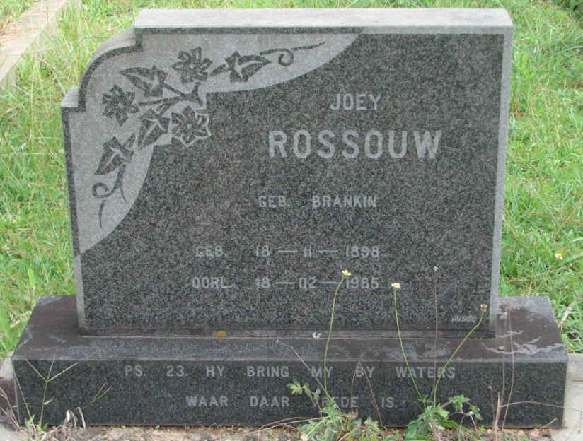 ROSSOUW Joey nee BRANKIN 1898-1985
