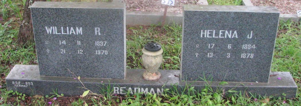 READMAN William R. 1897-1970 &amp; Helena J. 1884-1878