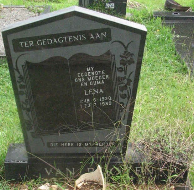 ROOYEN Lena, van 1920-1989