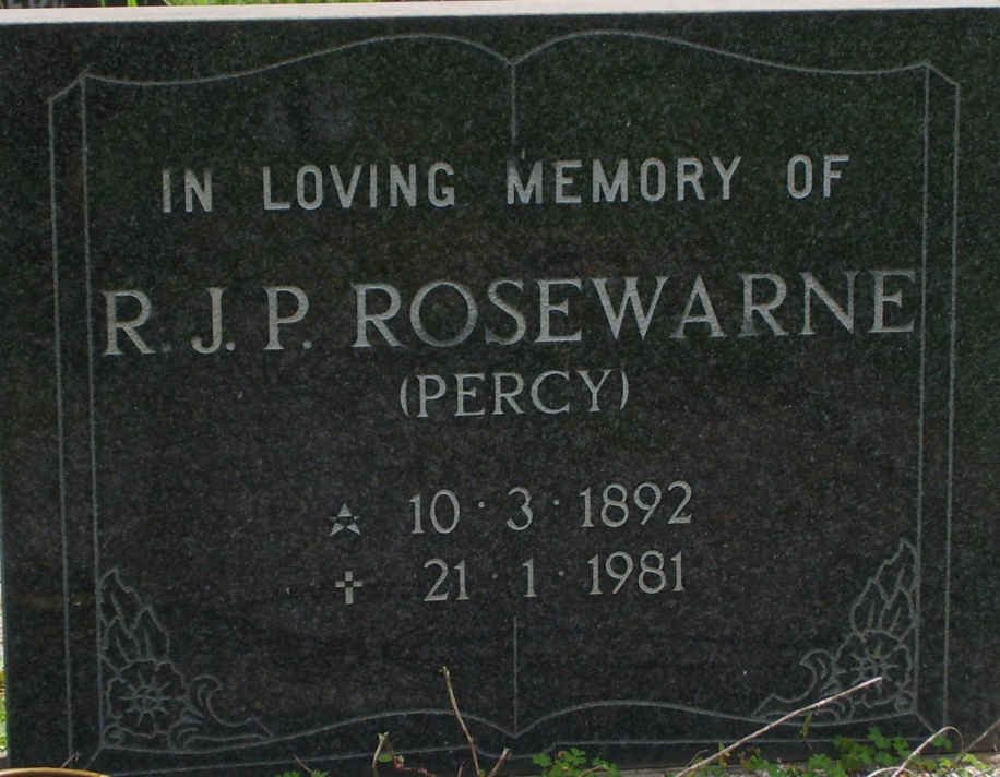 ROSEWARNE R.J.P. 1892-1981