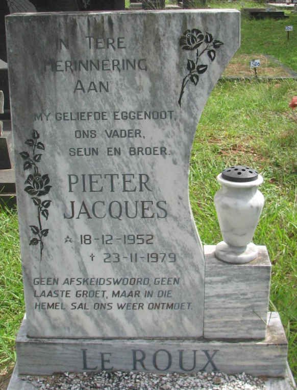 ROUX Pieter Jacques, Le 1952-1979