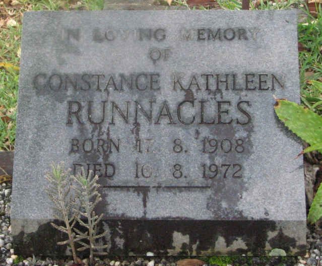 RUNNACLES Constance Kathleen 1908-1972