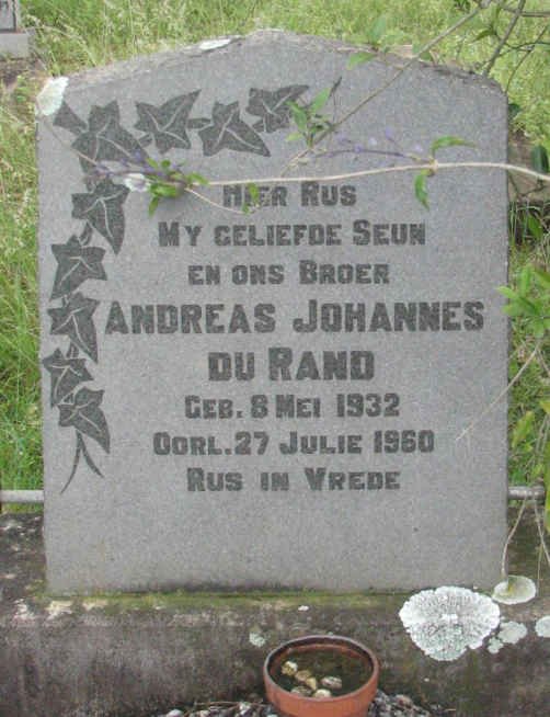 RAND Andreas Johannes, du 1932-1960