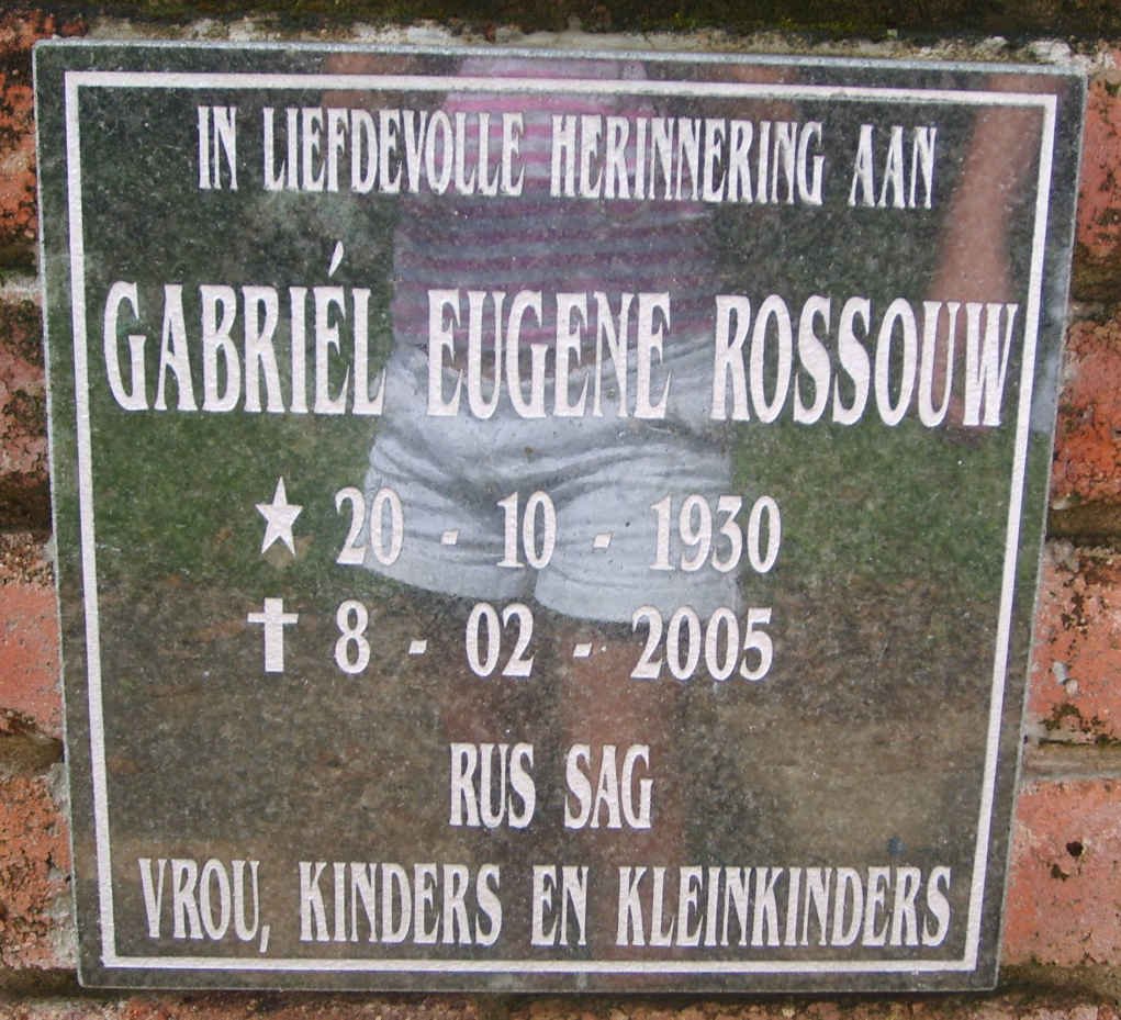 ROSSOUW Gabriél Eugene 1930-2005