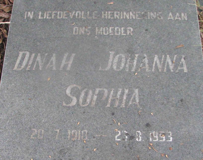 REYNEKE Dinah Johanna Sophia 1918-1953
