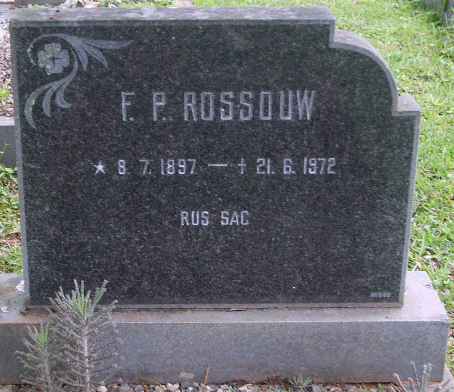 ROSSOUW F.P. 1897-1972