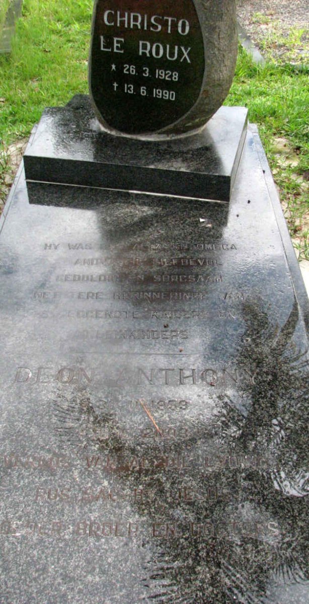 ROUX Christo, Le 1928-1990 :: ANTHONY Deon 1959-2003