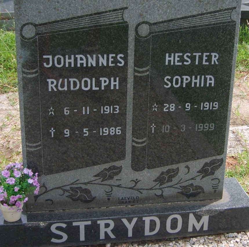 STRYDOM Johannes Rudolph 1913-1986 &amp; Hester Sophia 1919-1999