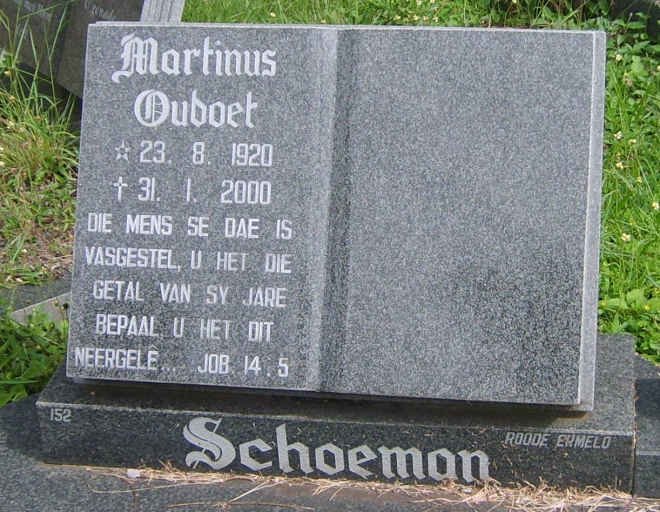 SCHOEMAN Martinus 1920-2000