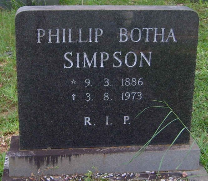 SIMPSON Phillip Botha 1886-1973