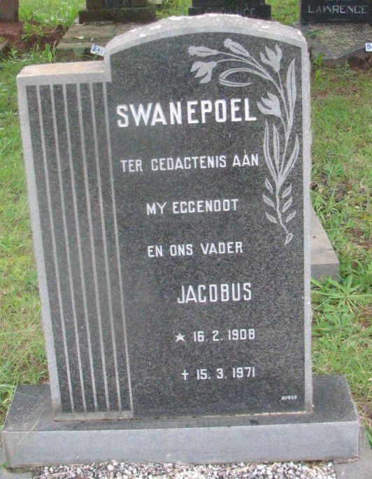 SWANEPOEL Jacobus 1908-1971