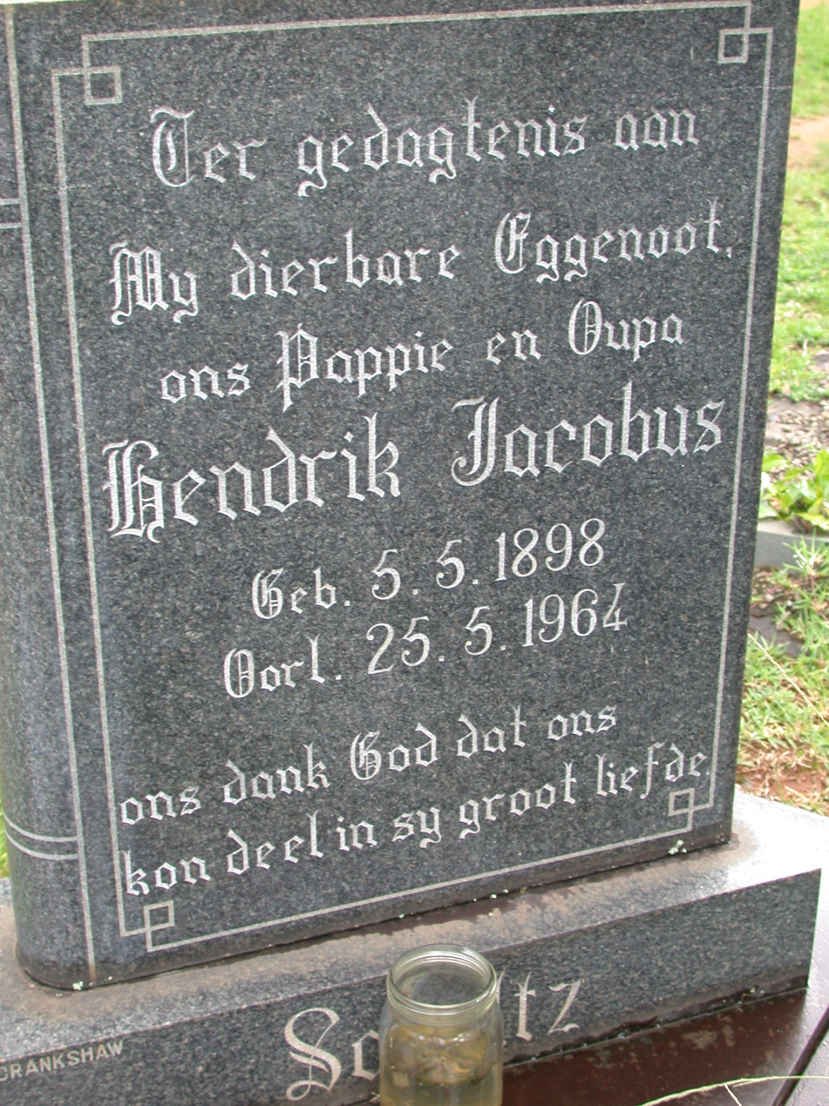 SCHOLTZ Hendrik Jacobus 1898-1964