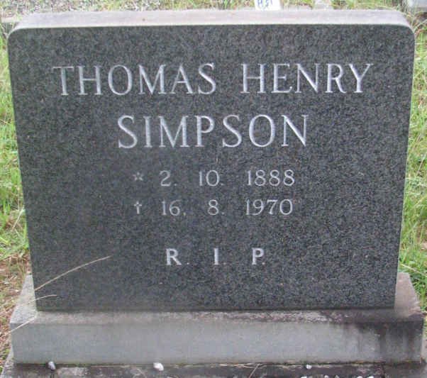 SIMPSON Thomas Henry 1888-1970