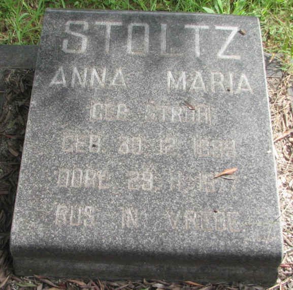 STOLTZ Anna Maria nee STROH 1899-1977