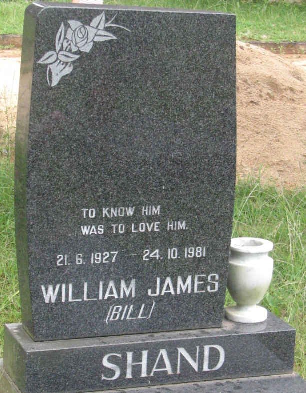 SHAND William James 1927-1981