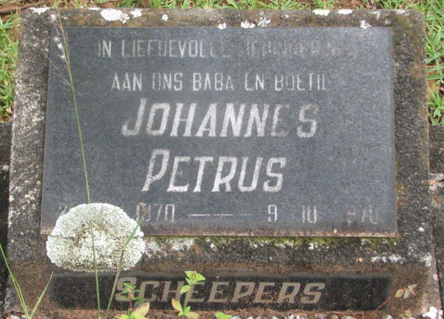 SCHEEPERS Johannes Petrus 1970-1970