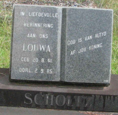 SCHOLTZ Louwa 1941-1985