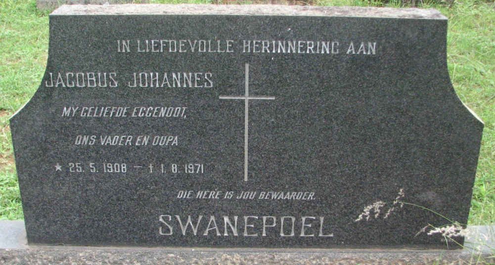 SWANEPOEL Jacobus Johannes 1908-1971