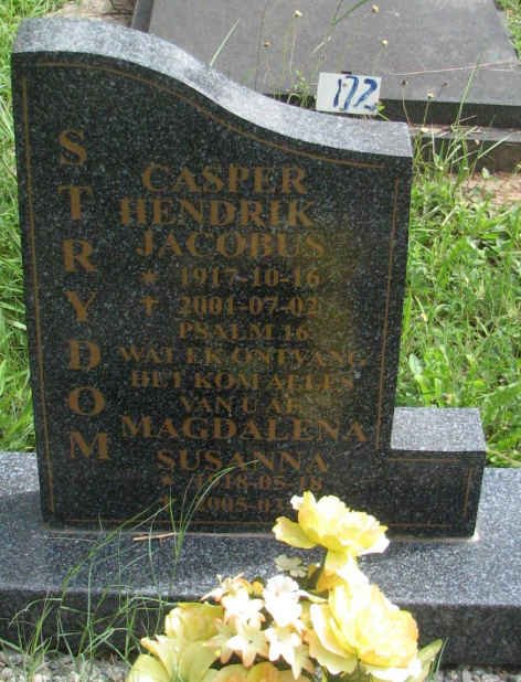 STRYDOM Casper Hendrik Jacobus 1917-2001 &amp; Magdalena Susanna 1918-2005