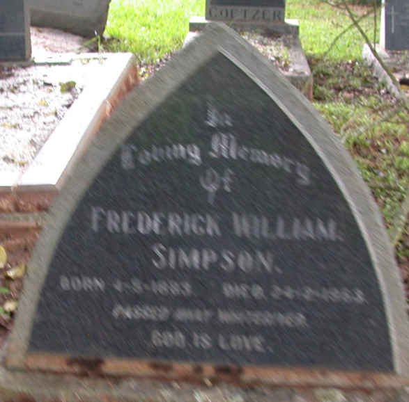 SIMPSON Frederick William ?-1963