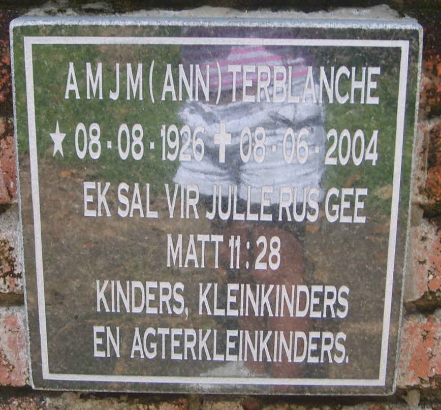 TERBLANCHE A.M.J.M. 1926-2004